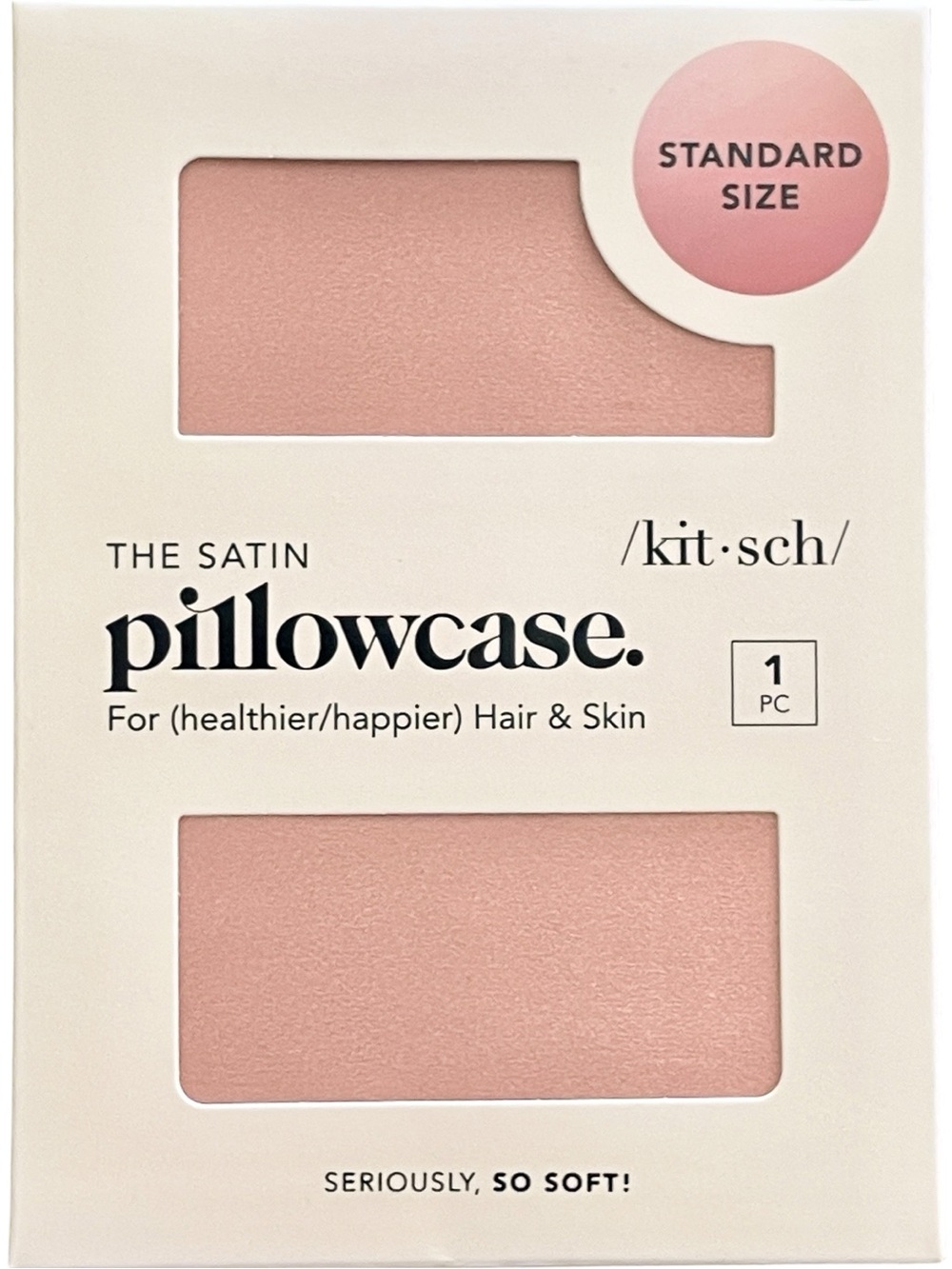 NEW Kitsch Satin Light Peach Silky Luxury Pillowcase